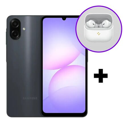 Combo Celular Samsung A07 64/4GB Black + Auriculares Havit TW982