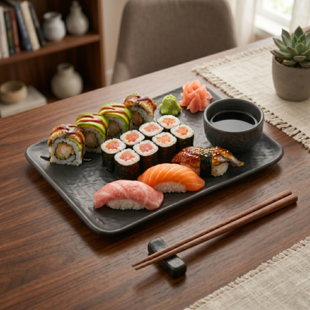 Bandeja Plato Sushi Cerámica Texturada 30 x 20 cm Organic Aston