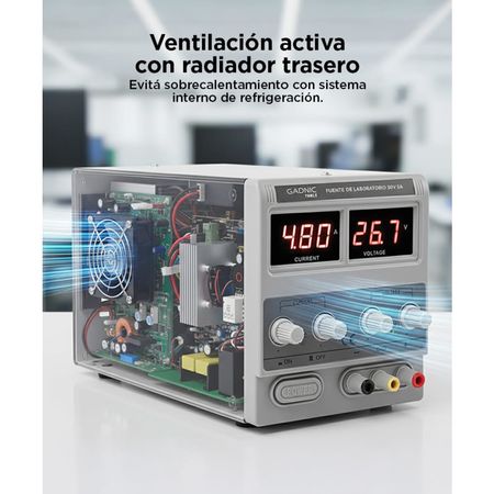 Fuente De Alimentación Gadnic 305D Potente 30V 5 Amps Laboratorio