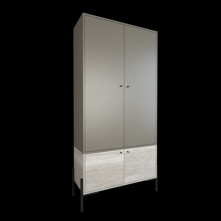 Estanteria Cerrada 4pta  Gris C.|nevado