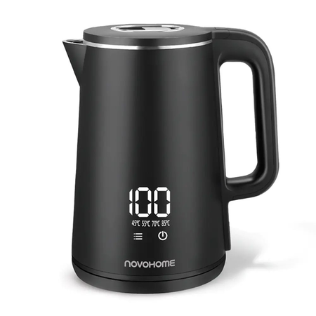 Pava Eléctrica Novohome 2 Litros Digital 1500w Negra NH-EKV100