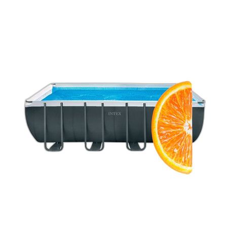 Combo Pileta Estructural Intex 17203L 549x274x132 + Colchoneta Agua Naranja