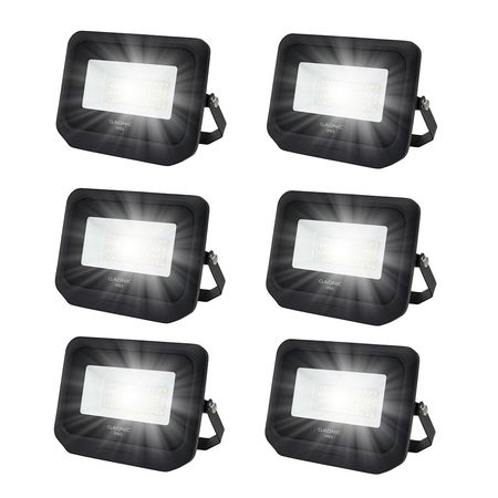 Kit x6 de Reflectores Led Blanco 50W Exteriores y Interiores 6500k