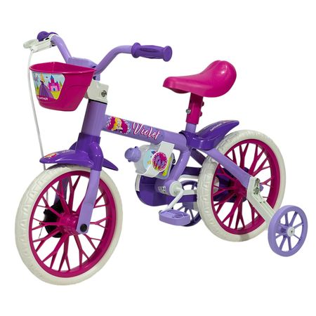Bicicleta R12 Nathor con cantimplora Violeta