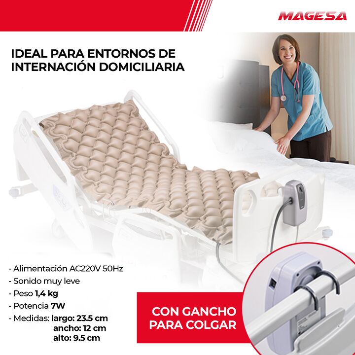 Colchón Antiescaras Con Motor Compresor Secuencial 130 Kg - Vista 8