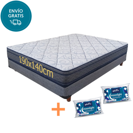 Sommier y Colchon Piero de Espuma 2 plazas Europillow Airflow