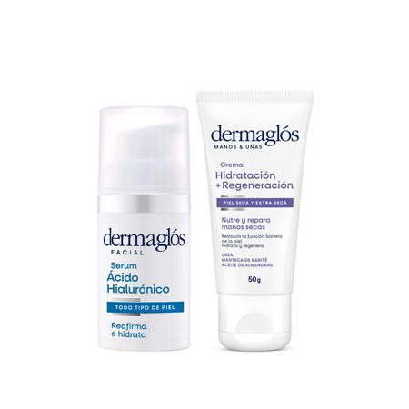 Dermaglos Set Serum Acido Hialunorico + Crema De Manos