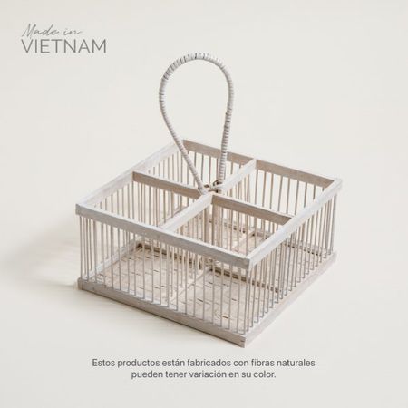 ORGANIZADOR 4 DIVISIONES HANOI BLANCO 20X10CM