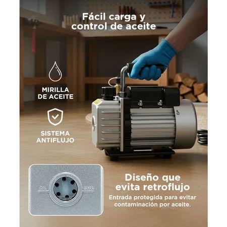 Bomba de Vacío HRT-0.5A Gadnic Aire Acondicionado CFM 30L