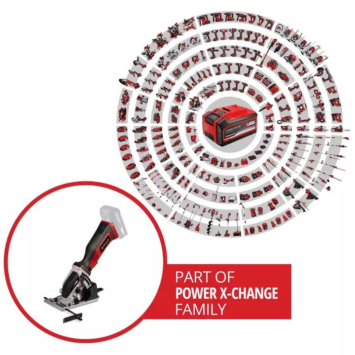 Einhell Mini Sierra Circular Inalambrica TE-CS 18/89 Li - Solo - Vista 2