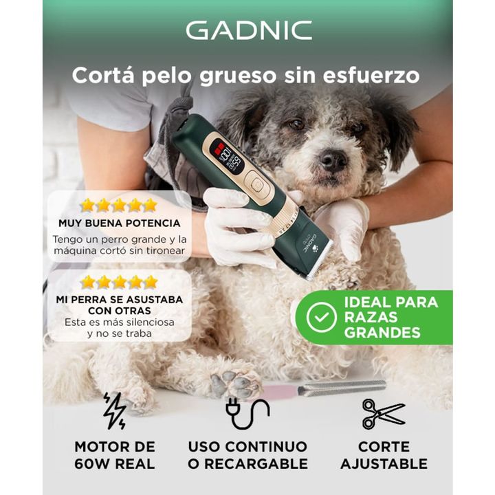 Cortadora de Pelo Canina Gadnic CP170 con pantalla Lcd Usb - Vista 2