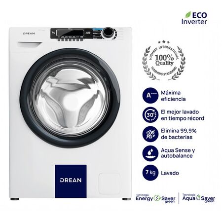 LAVARROPAS AUTOMÁTICO ECO INVERTER DREAN LFDR0710SB0 7KG