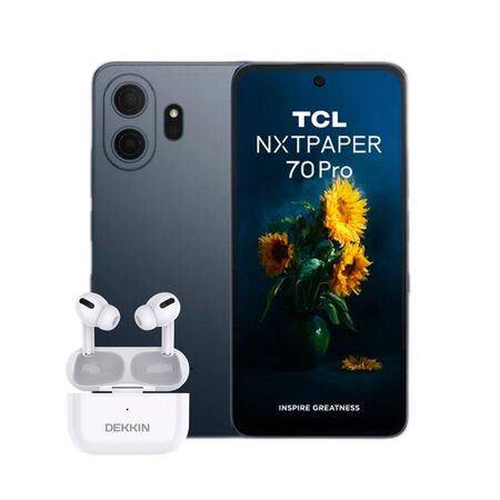 Combo TCL 70 Pro NXTPaper 5G 8+256GB Stellar Blue + Auriculares Dekkin TWS