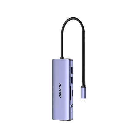 Hub Hiksemi DS11 USB-C a USBx4 HDMIx1 RJ45x1 VGAx1