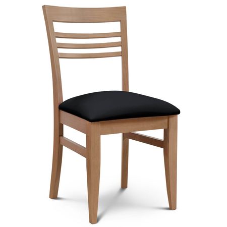 Silla de Comedor Murano Tapizado Inka Negro lustre Abedul Espacity