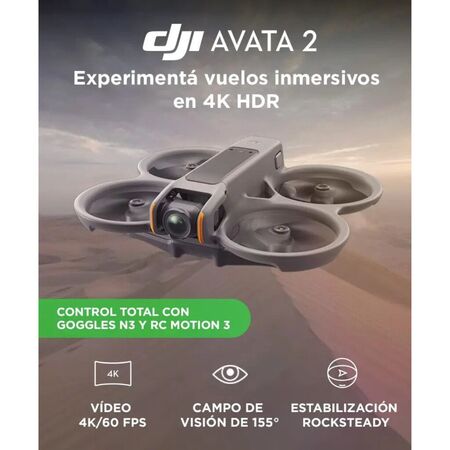 Drone DJI Avata 2 Fly Smart Combo (3 Baterias + Goggles N3 + RC Motion 3)