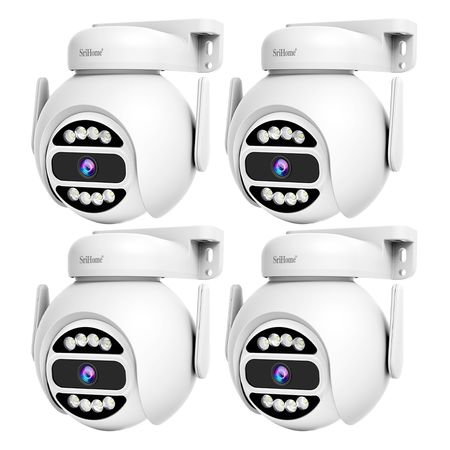 Kit x 4 Cámara de Seguridad SriHome 4mp Vision Nocturna Audio Bidireccional