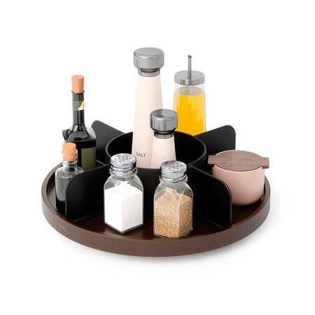 Tabla De Madera Organizadora Especias Umbra Madera Negro
