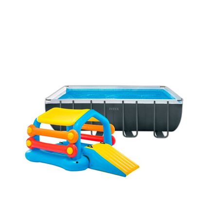 Combo Pileta Intex 17203L 549x274x132 + Isla Inflable Tobogan