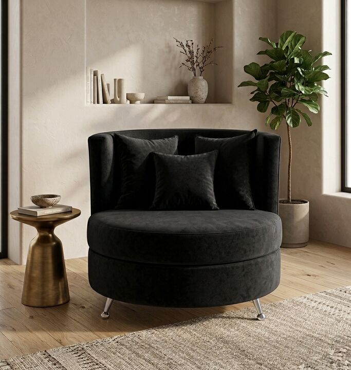 SILLON INDIVIDUAL NIZA NEGRO - Vista 2