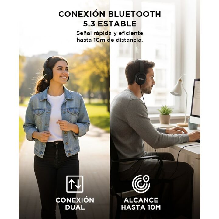 Auriculares Inalámbricos Gadnic AU72 Manos Libres Vincha - Vista 3