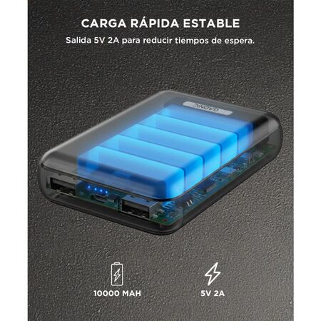 Cargador Portátil Gadnic BC-18 Mini 15000 mAh Carga Rápida 2 USB