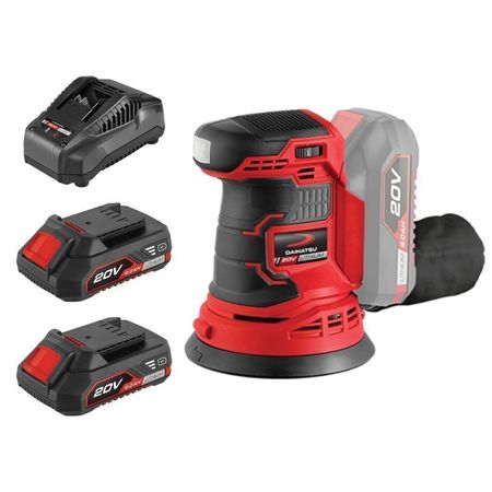 Lijadora Orbital 20v DAIHATSU / 2 Baterias 2.0 ah / Cargador