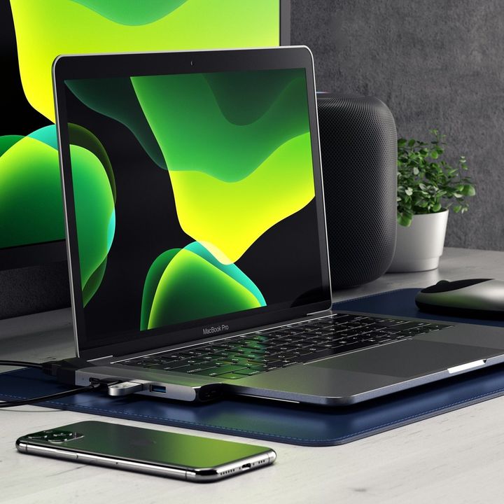 Hub USB-C Satechi Pro con Ethernet para MacBook Gris - Vista 2