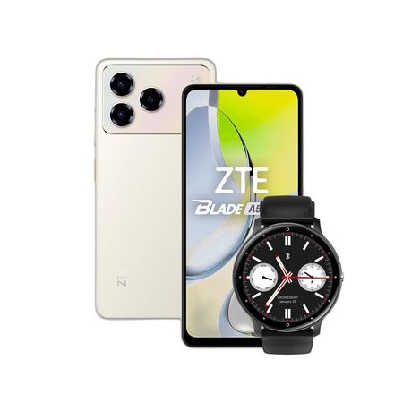 Combo ZTE A56 Pro 4+128GB Gold + Smartwatch Dekkin SW-003 Bluetooth