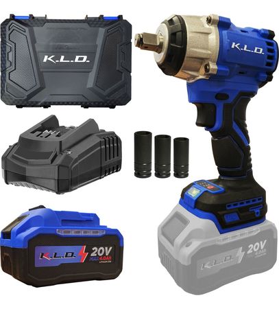 Llave De Impacto Inalambrica Brushless 20v 700nm Kld Bat 4ah Azul