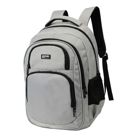 Mochila Kossok Tames Trabajo Urbana Porta Laptop Reforzada Gris