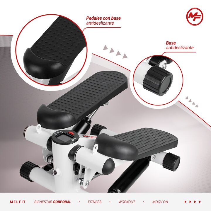 Mini Stepper Con Bandas Elasticas Melfit Fitness Escalador EX50 - Vista 4