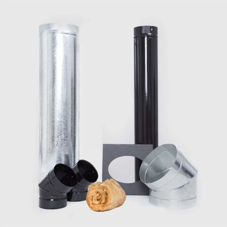 KIT CAÑO ENLOZADO ENCAMISADO PARA SALAMANDRA DE 6 PULGADAS DE PARED
