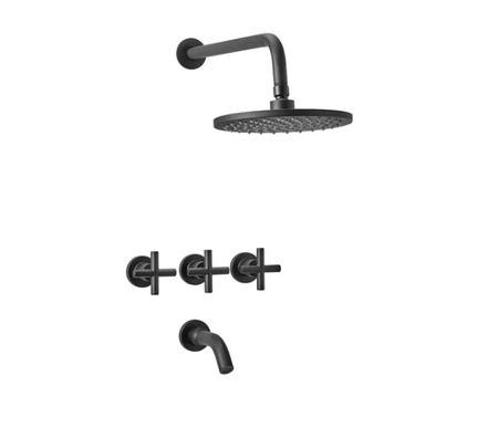 Griferia De Ducha Peirano Black Velvet 80-190p Transferencia