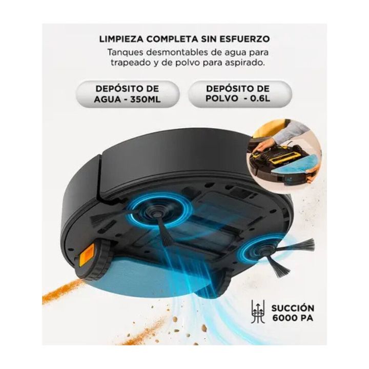Aspiradora Robot Gadnic Z900 Trapeadora 3 Modos 200m2 App Silenciosa - Vista 2