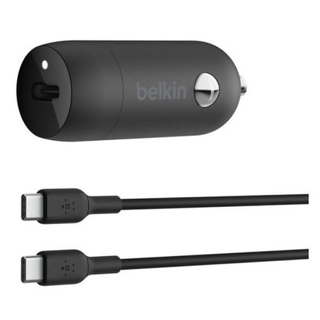 Cargador Belkin 30W CAR CHARGER USB-C + Cable USB-C a USB-C