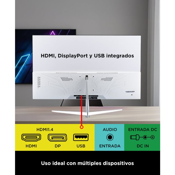 Monitor Gaming Gadnic 27 Plana IPS FHD 165 Hz Sin Bordes 1 Ms - Vista 5