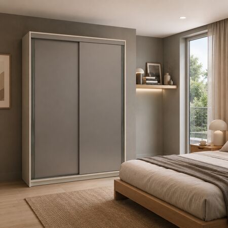 Placard Corredizo 1,30 2 Puertas Polar|gris C. Tables