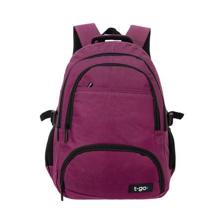 Mochila Porta Notebook Urbana Diseño Lisa 25l Color Bordo