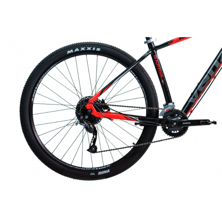 Bicicleta MTB Venzo Raptor 18V negro/rojo Disco Hidr. Talle M - Vista 4