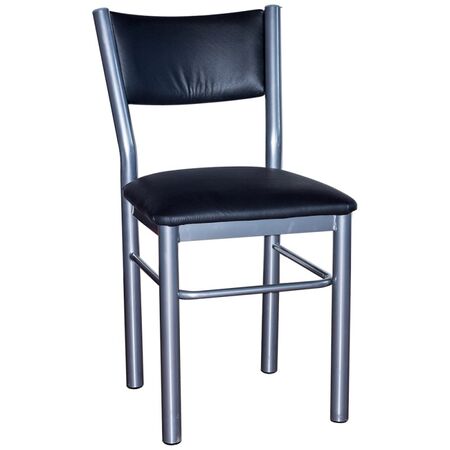 SILLA CANAD¦ü PLATINO NEGRO MUEBLES AIMARETTI