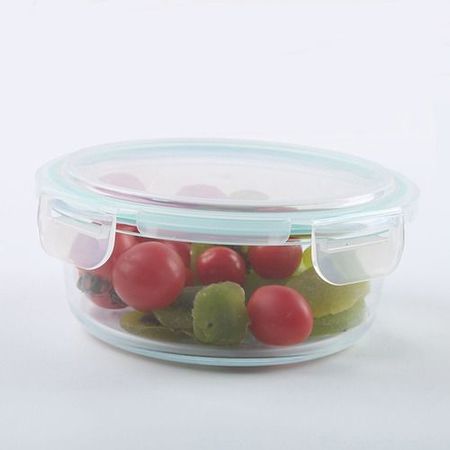 Recipiente Contenedor De Vidrio 650 Ml Con Tapa Redondo