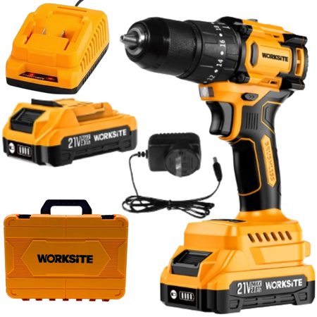 Taladro Percutor Inalambrico Worksite Brushless Rpm 1450
