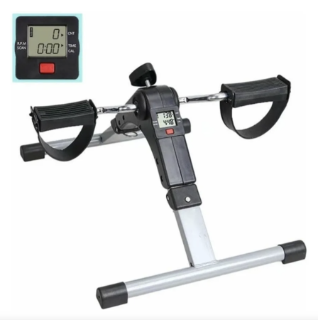 Mini bicicleta fija plegable pedalera con display + kit de regalo