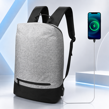 Mochila Urbana Bolsillo Antirrobo T-go Porta Notebook 15.6" puerto USB