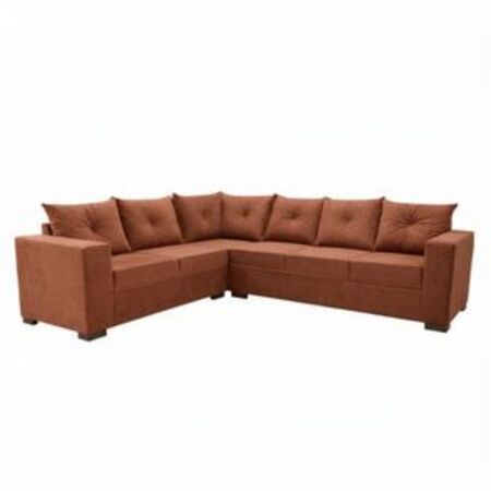 Sillon esquinero Bariloche con seis lugares color terracota