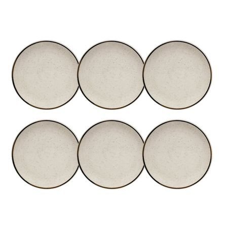Set x 6 platos postre Unni Brisa ceramica Oxford