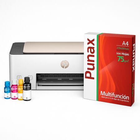 Impresora Multifuncion Hp Smart Tank 583 Wifi Con Resma A4 Blanco