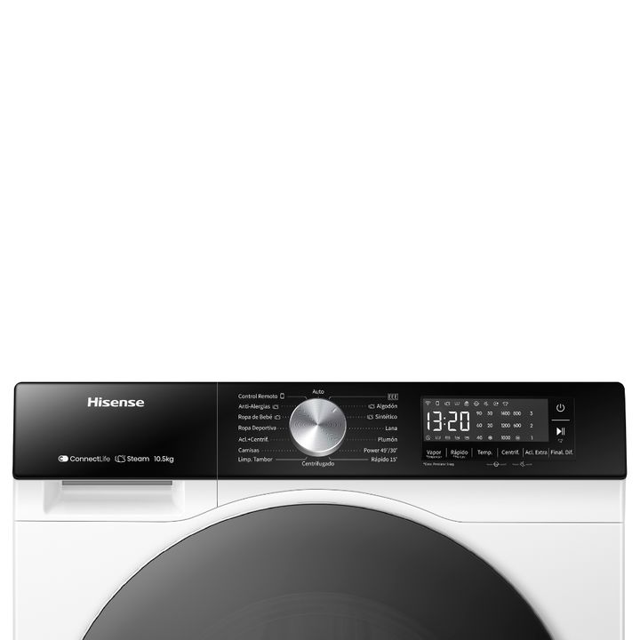 Lavarropas Hisense WF3S104BW - 10 Kg Inverter Blanco - Vista 3