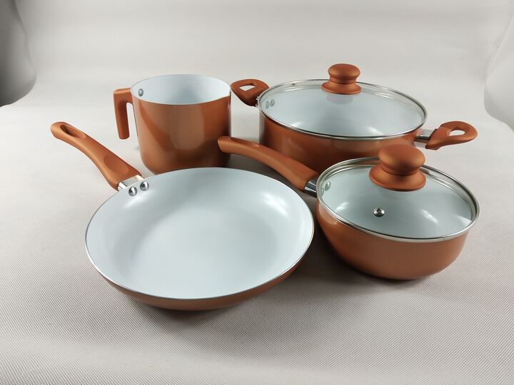 Sarten De 24 Cm Cobre Y Blanco - Vista 2